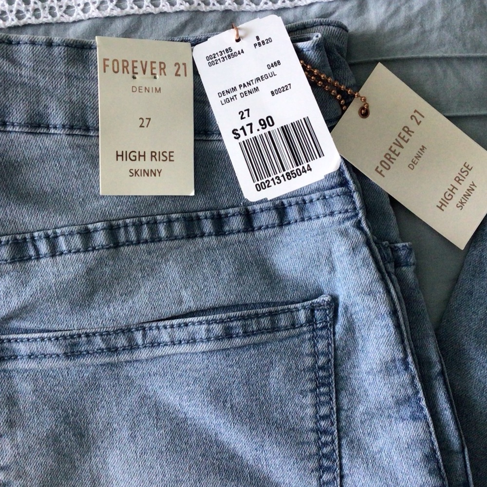 Skinny high rise jeans